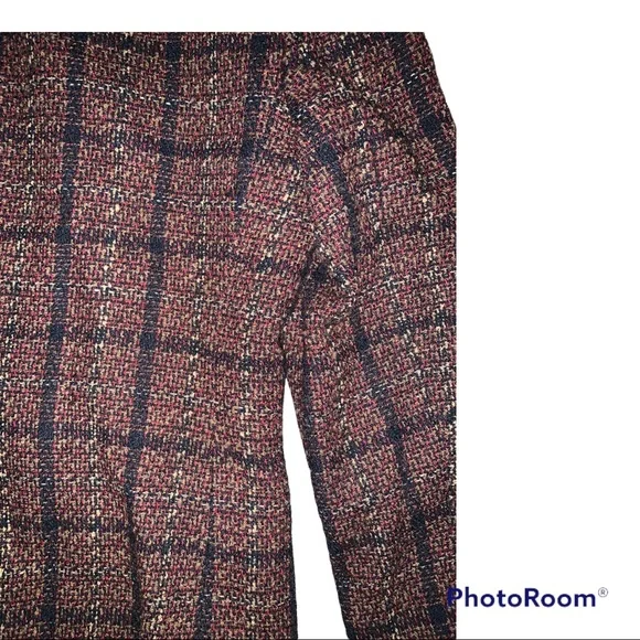 Rena Rowan Wool Blend (Brown, black, and cream) Blazer Size 12. - Picture 7 of 10